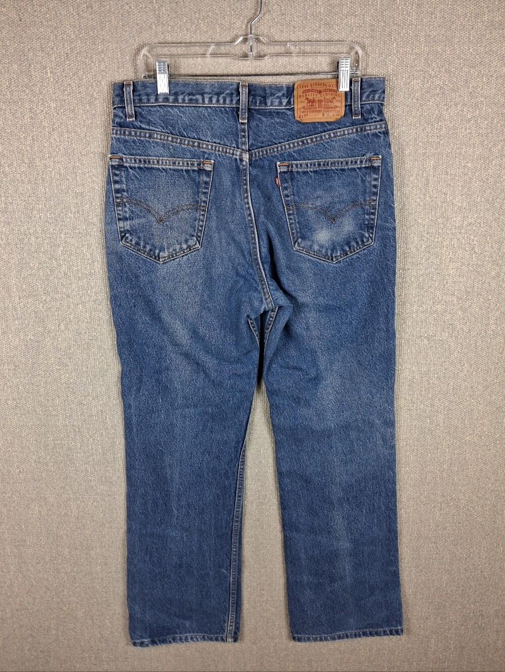 Levi’s 517 Bootcut Jeans Mens 36x34 Blue Denim Medium Wash Workwear Classic - Picture 4 of 12